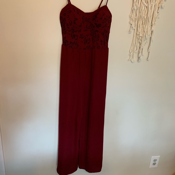 Xhilaration Other - Xhilaration Wine Red Damask Floral Romper Jumpsuit Xhilaration Other - Xhilaration Wine Red Damask Floral Romper Jumpsuit
